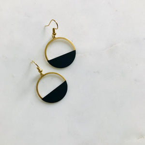 Crescent Hoop Earrings-Eclipse