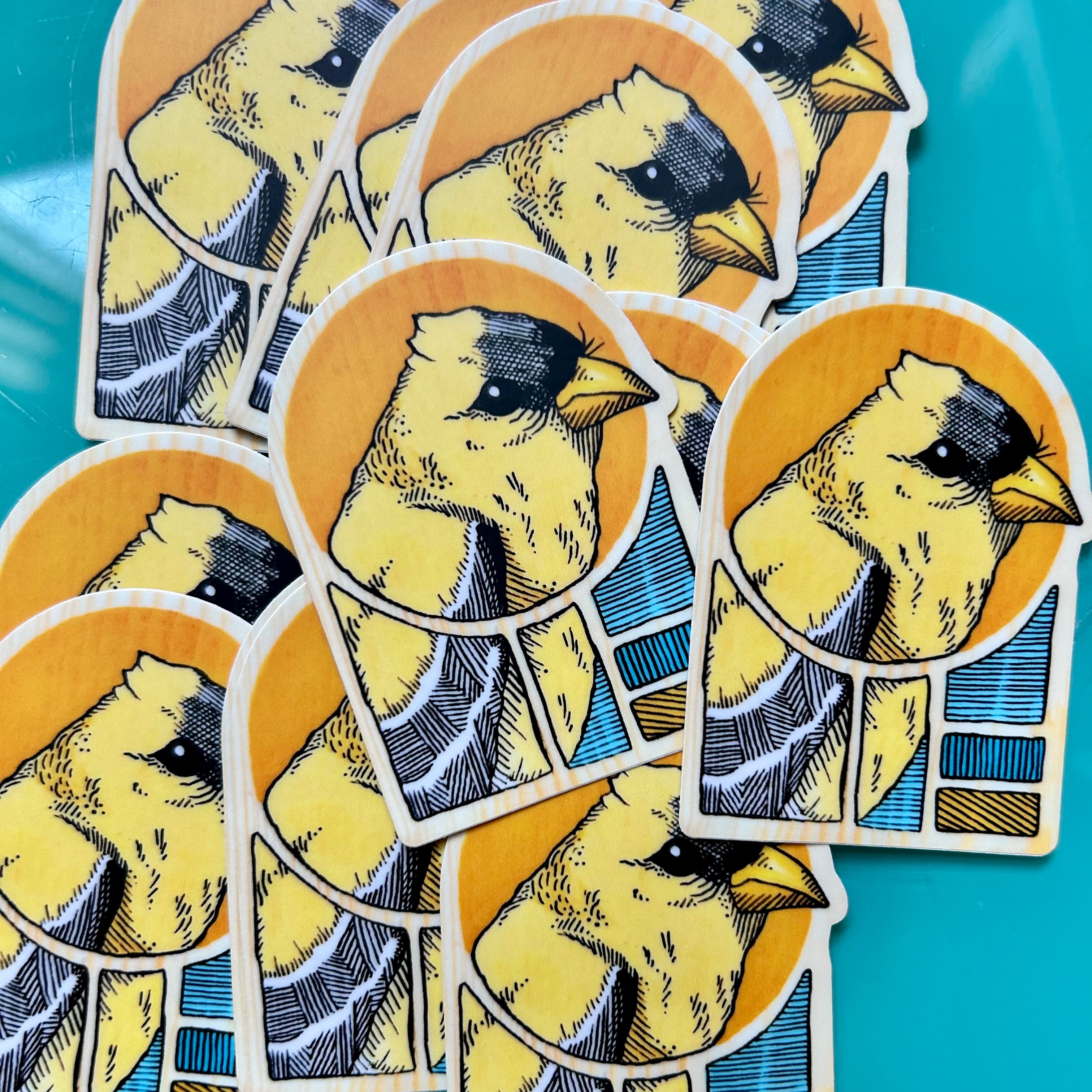 American Goldfinch Vinyl Sticker
