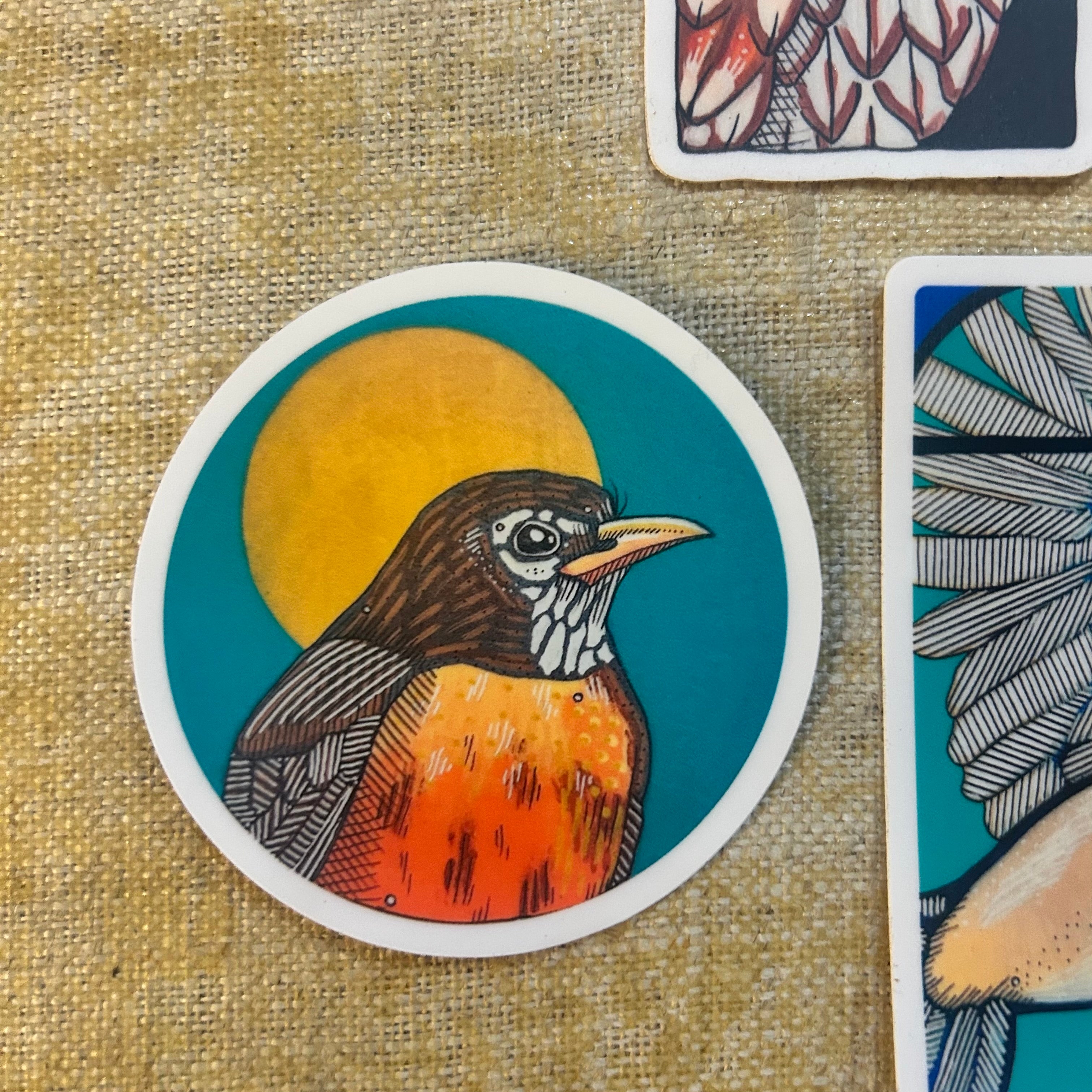 Round Robin Vinyl Sticker