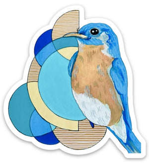 Bluebird Geometric Vinyl Sticker