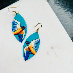 One-of-a-Kind Earrings: Swallow series