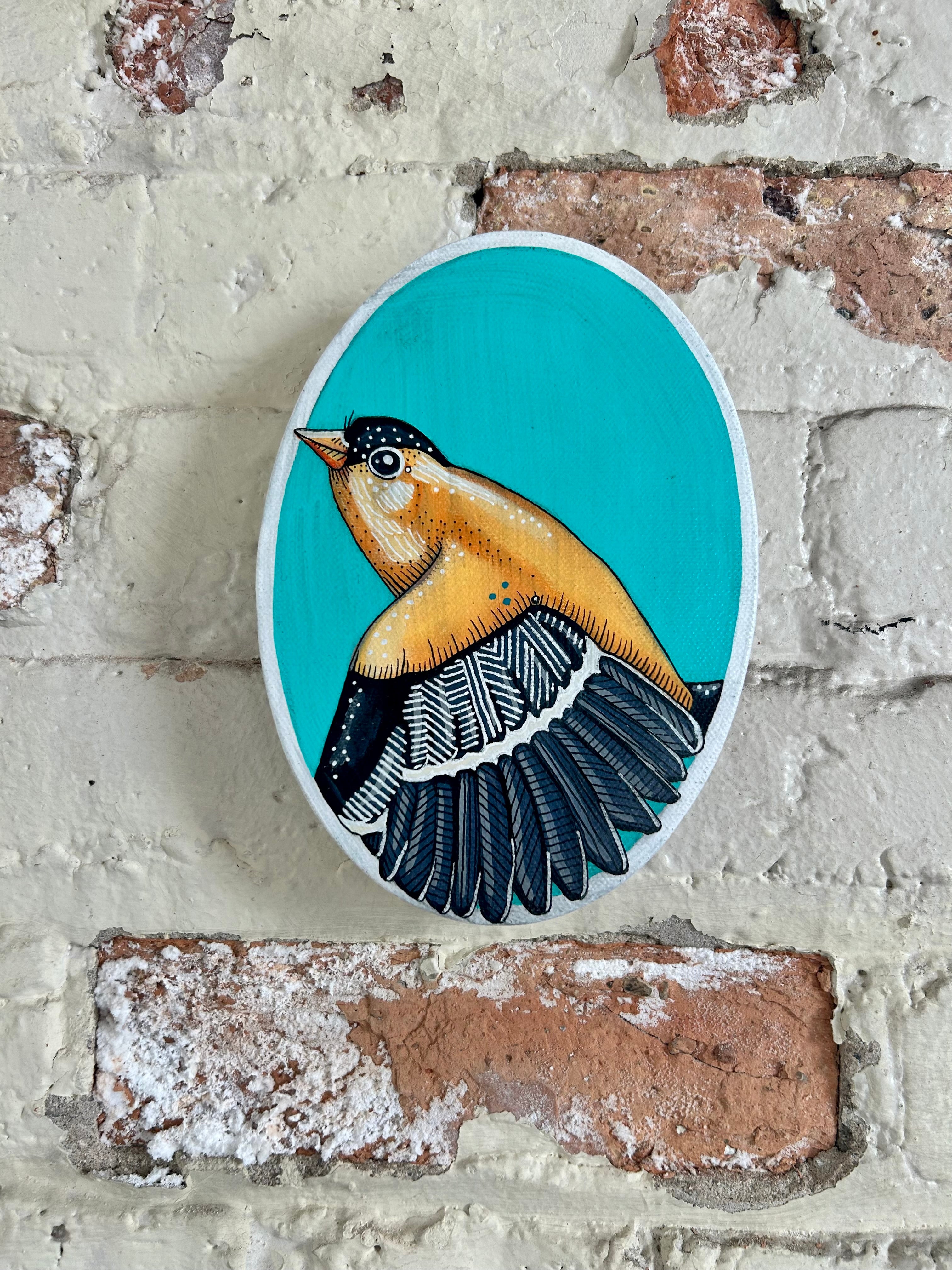 Goldfinch: Original Ink & Acrylic Illustration on canvas