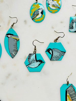 One-of-a-Kind Earrings: Chickadee series