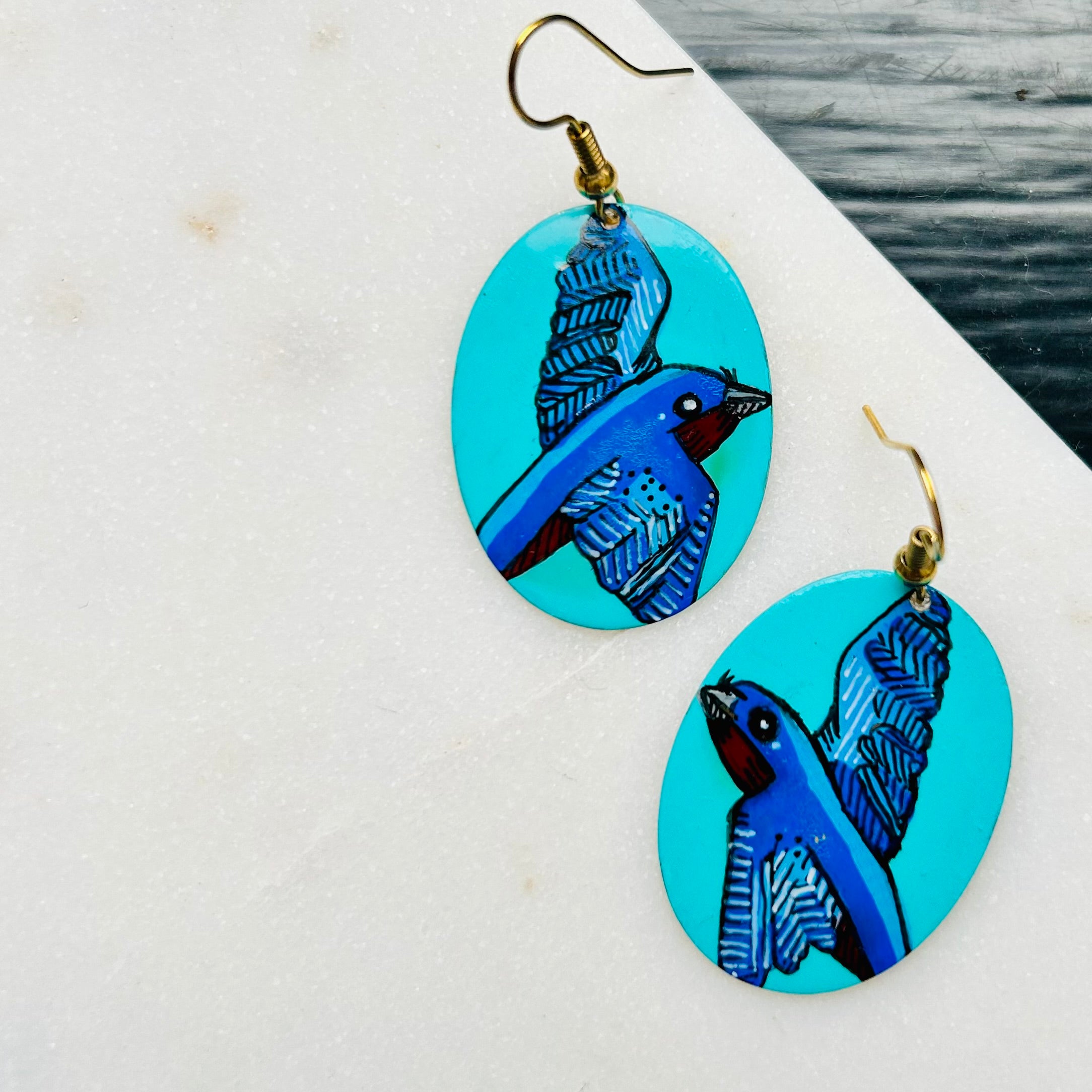 One-of-a-Kind Earrings: Swallow series