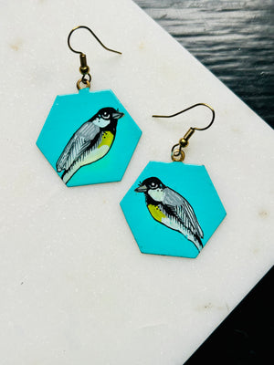 One-of-a-Kind Earrings: Chickadee series