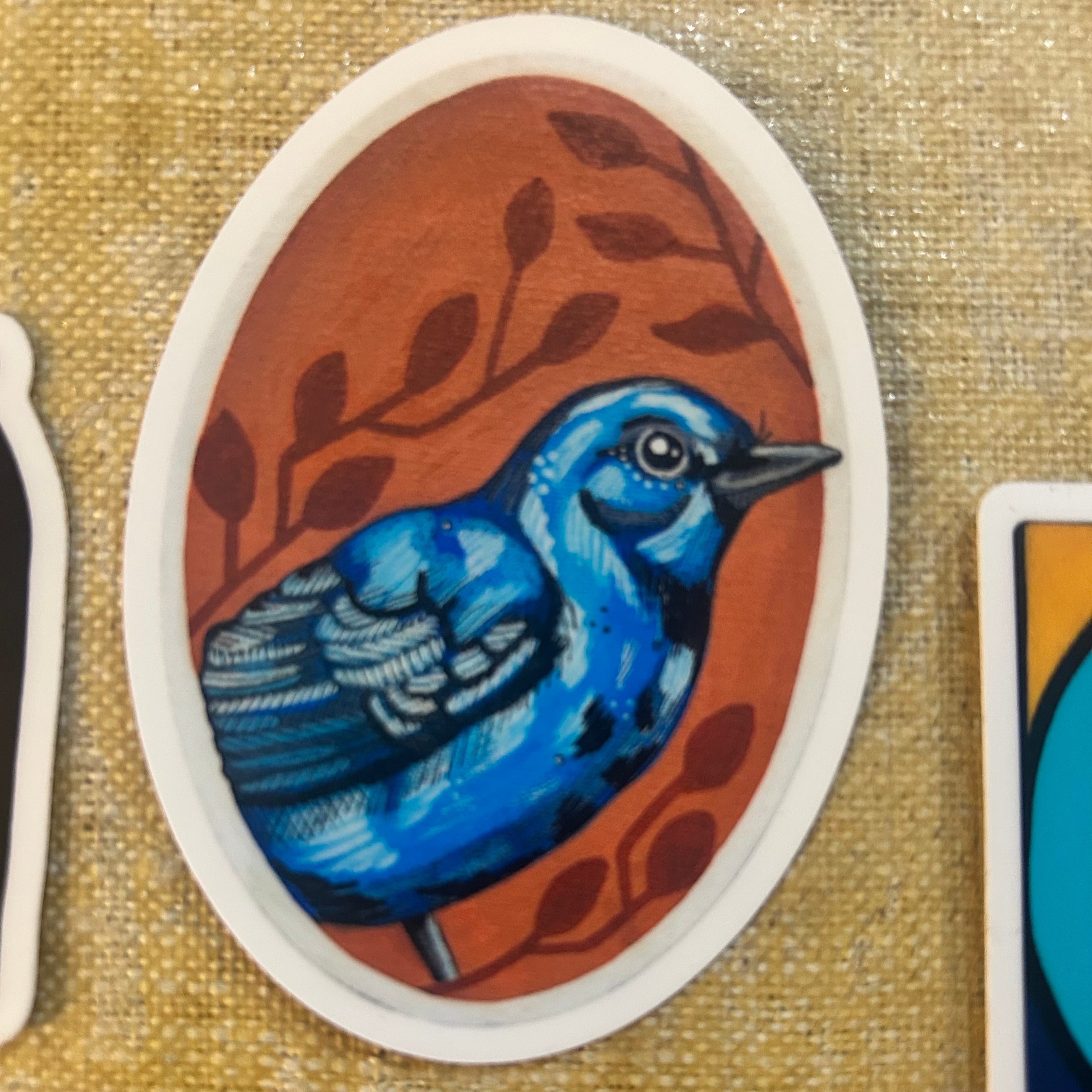 Indigo Bunting Vinyl Sticker
