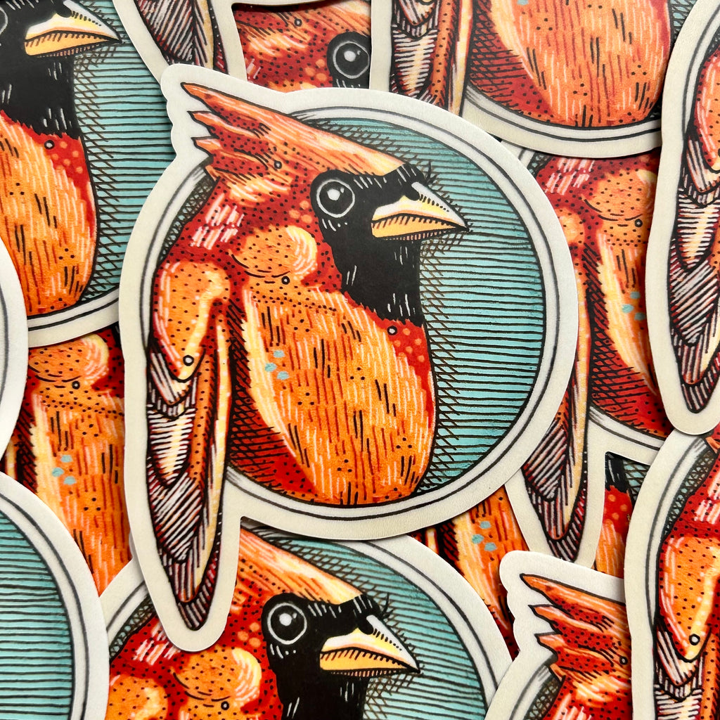 Cardinal Profile Sticker