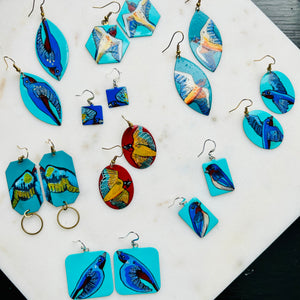 One-of-a-Kind Earrings: Swallow series