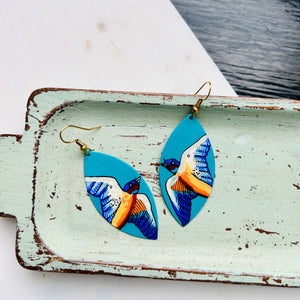 One-of-a-Kind Earrings: Swallow series