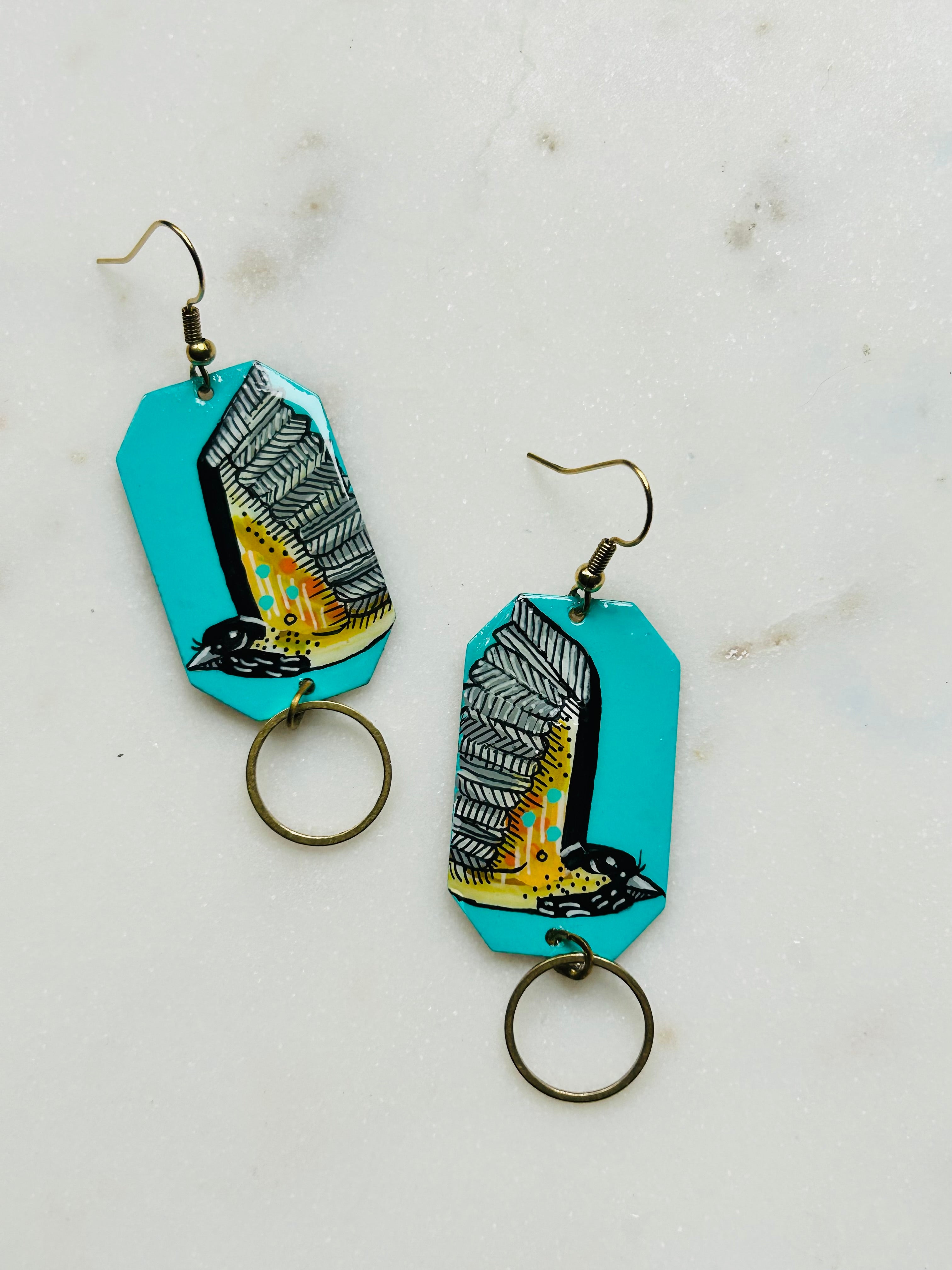 One-of-a-Kind Earrings: Chickadee series