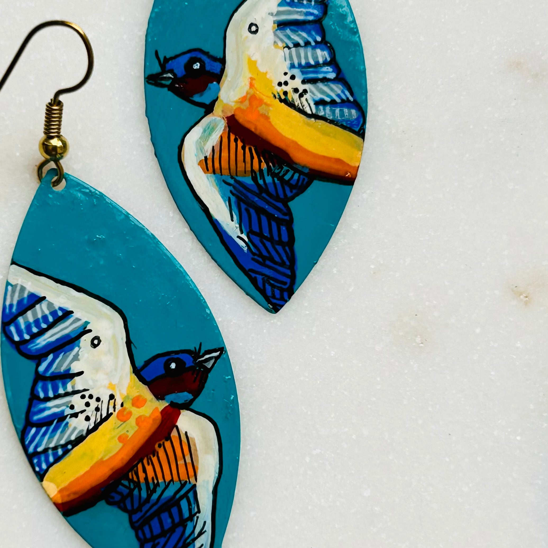 One-of-a-Kind Earrings: Swallow series