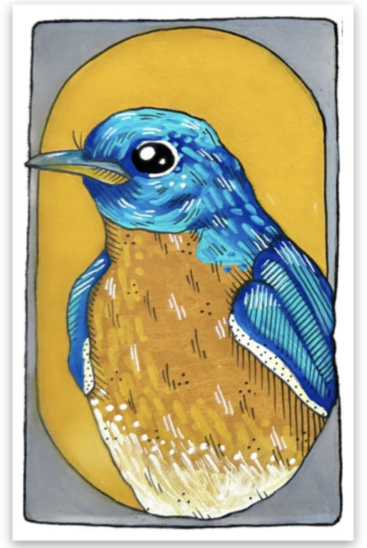 Bluebird Portrait Vinyl Sticker