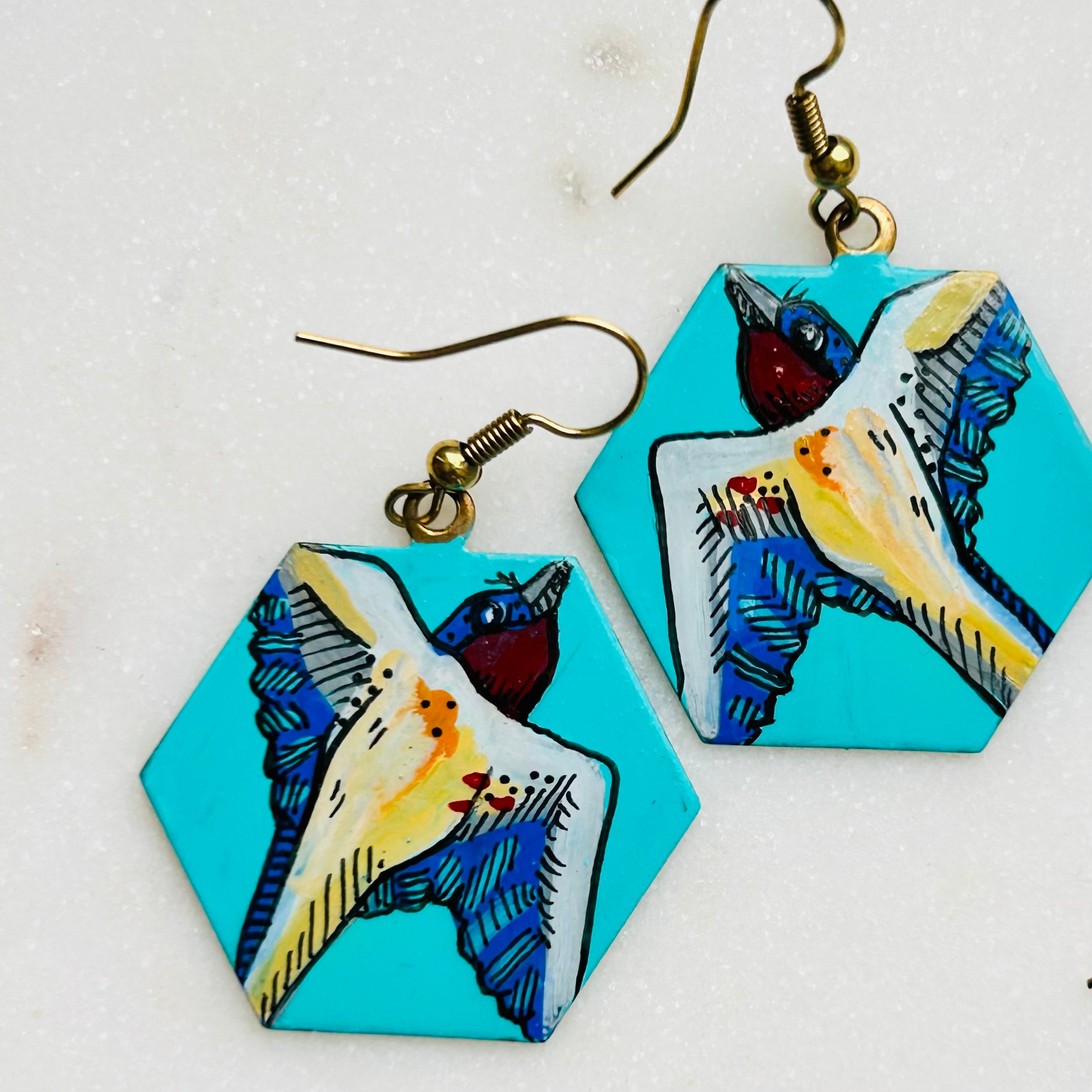 One-of-a-Kind Earrings: Swallow series