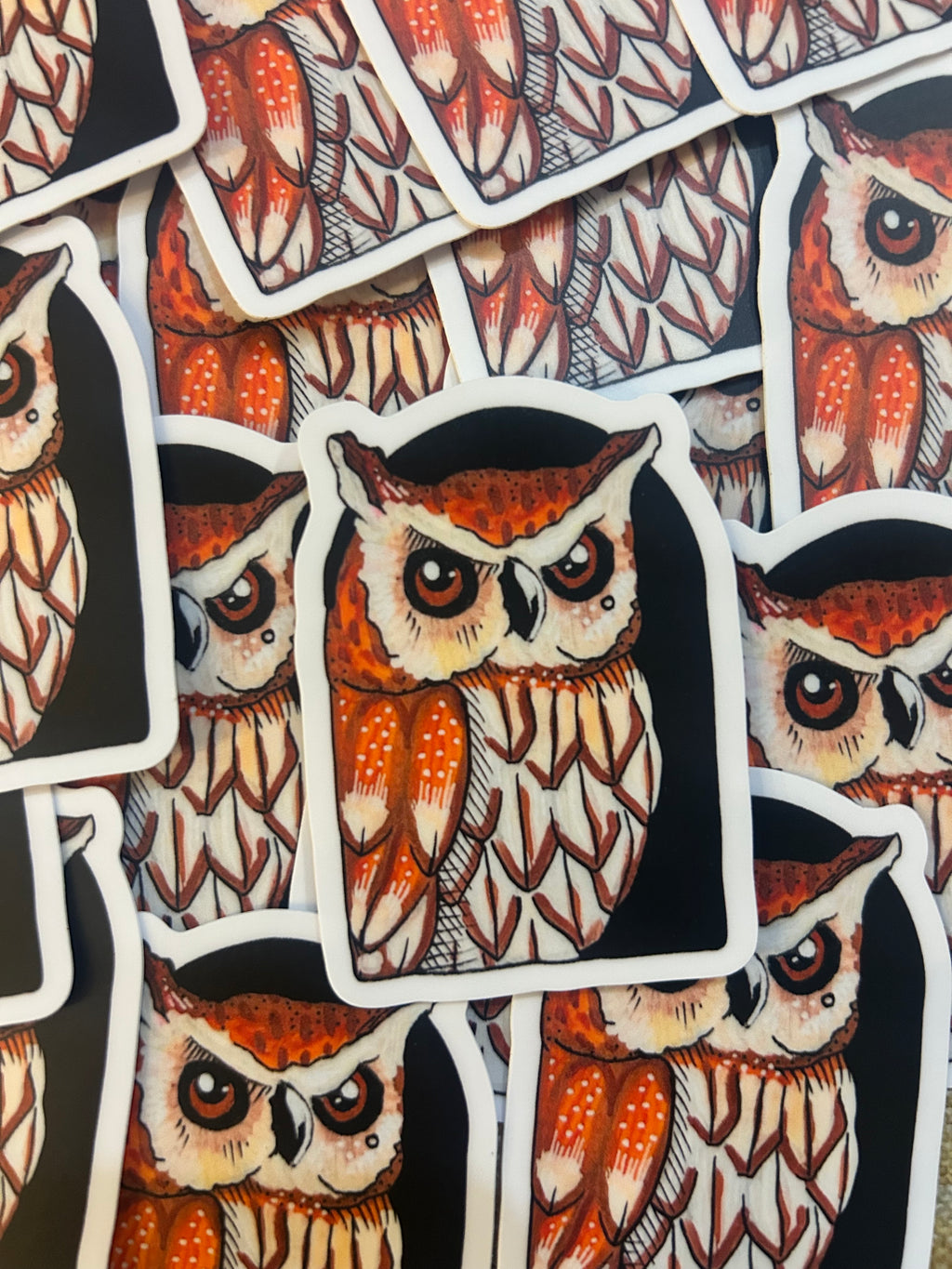 Great Horned Owl Vinyl Sticker