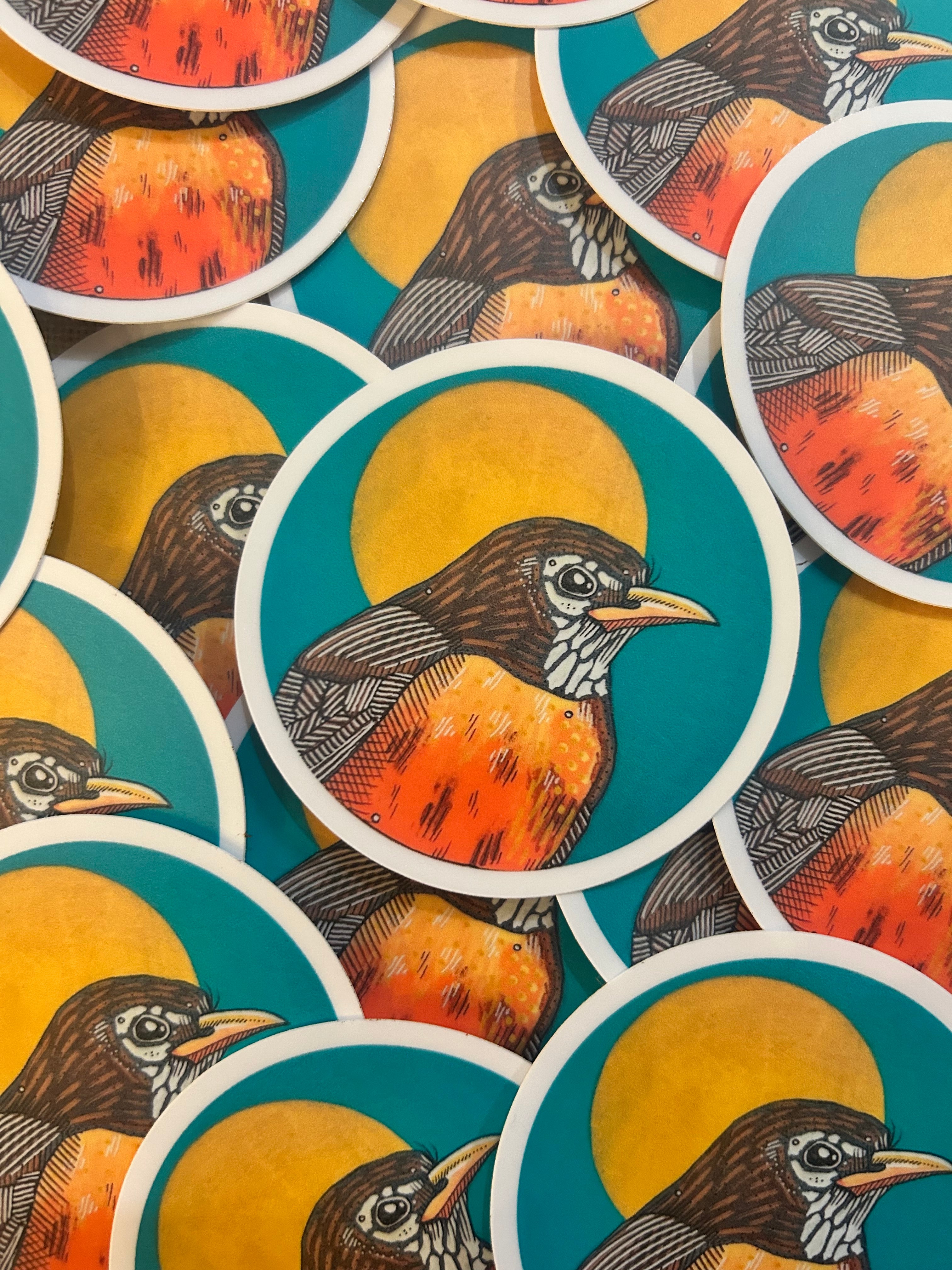 Round Robin Vinyl Sticker