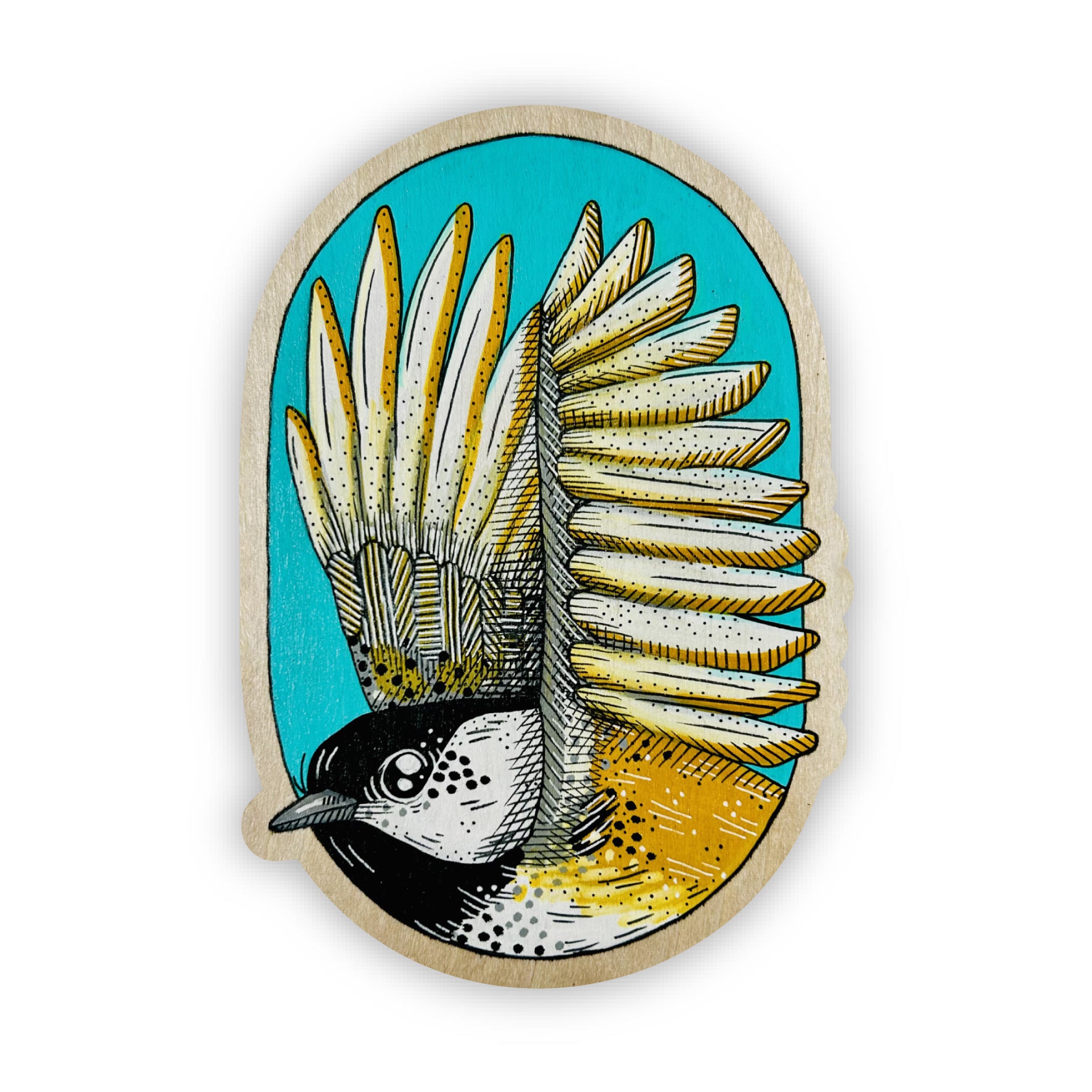 Flying Chickadee Sticker