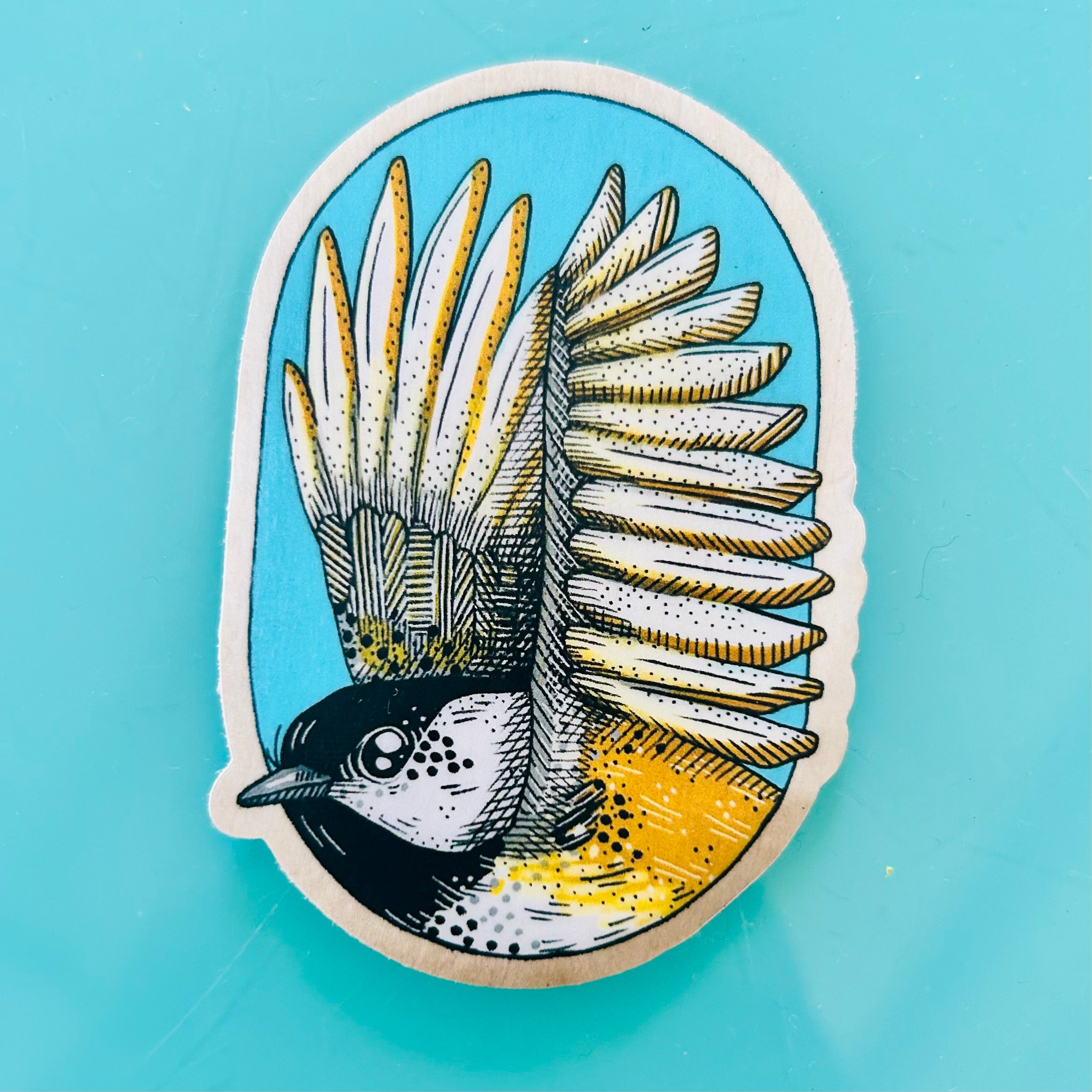 Flying Chickadee Sticker