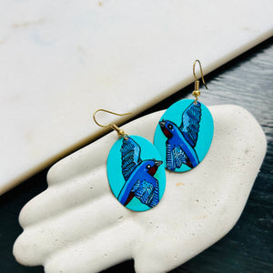 One-of-a-Kind Earrings: Swallow series