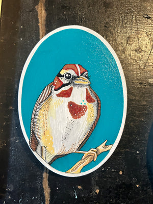 Lark Sparrow: Original Ink & Acrylic Illustration on canvas