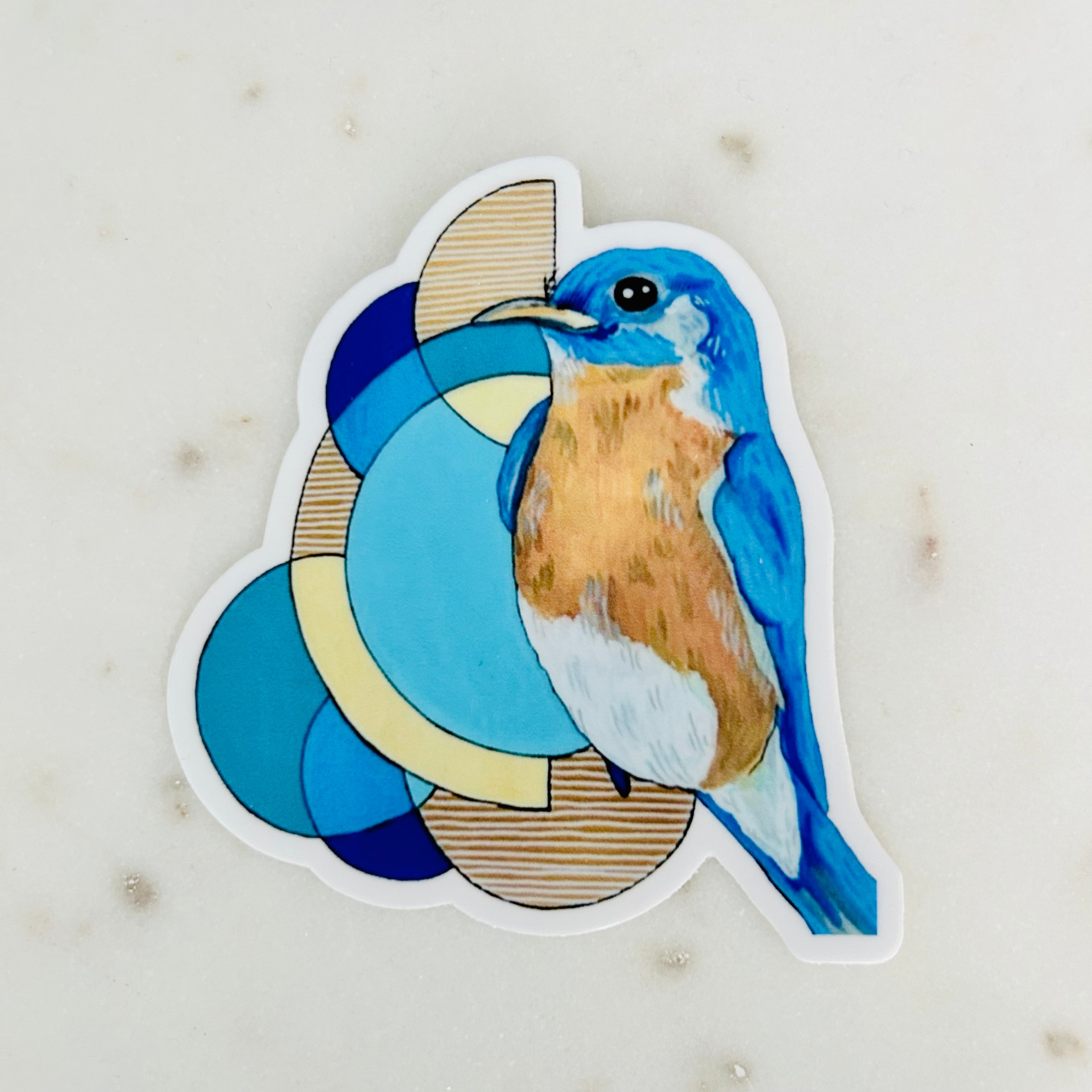 Bluebird Geometric Vinyl Sticker