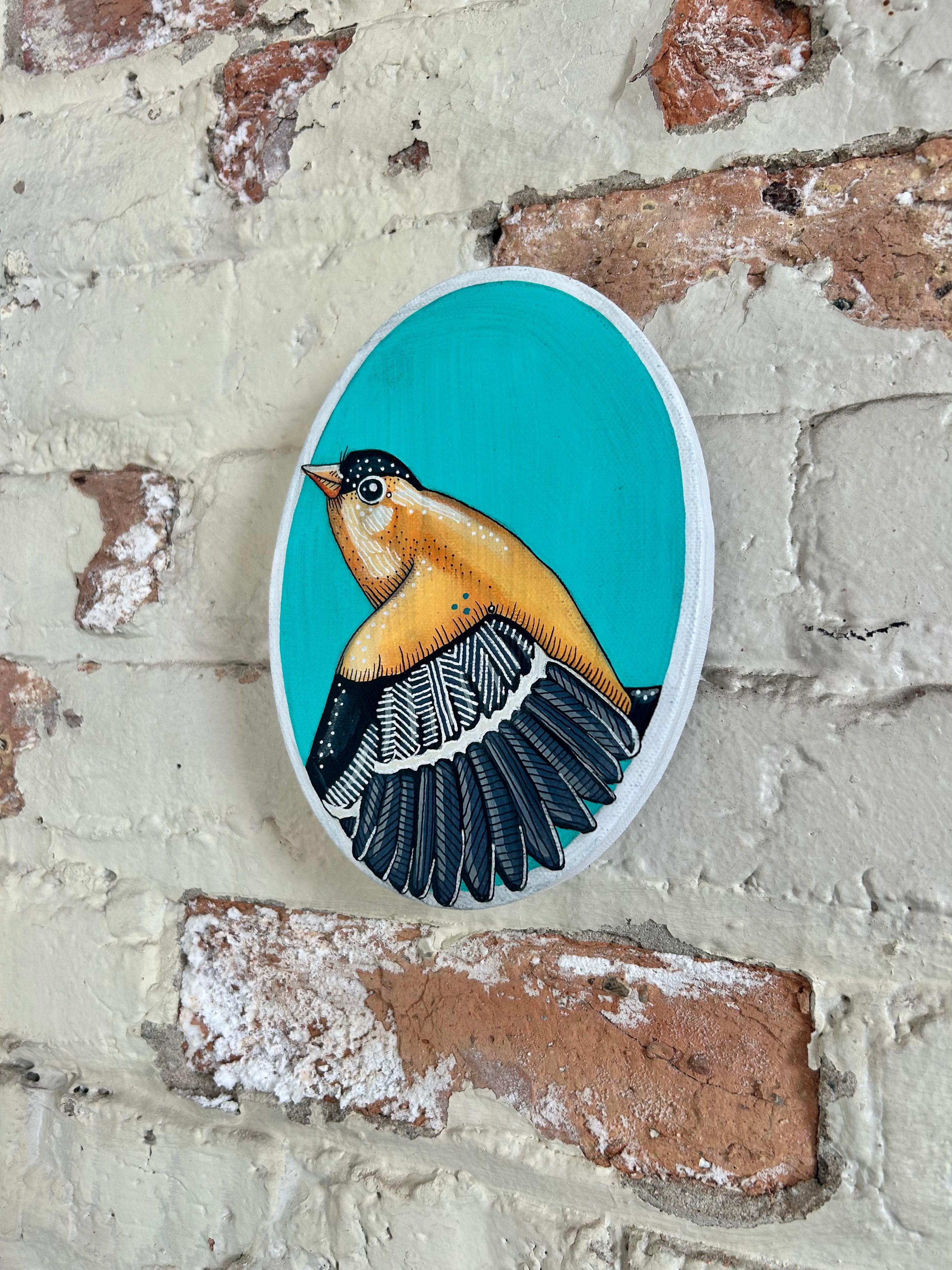 Goldfinch: Original Ink & Acrylic Illustration on canvas