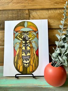 Yellowjacket Stained Glass Print