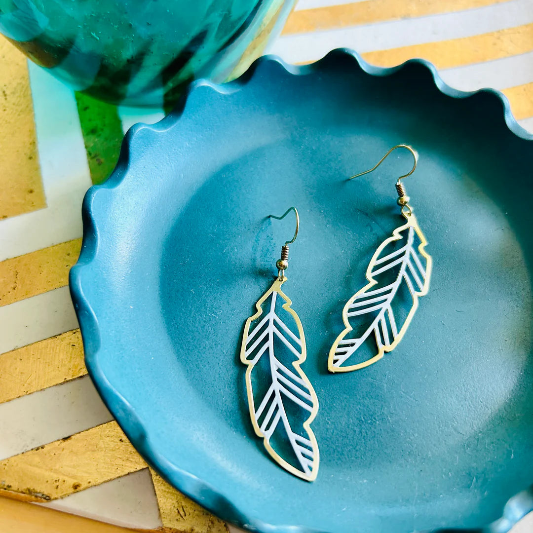 Dove Feather Earrings