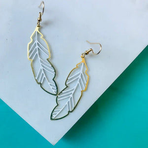 Dove Feather Earrings