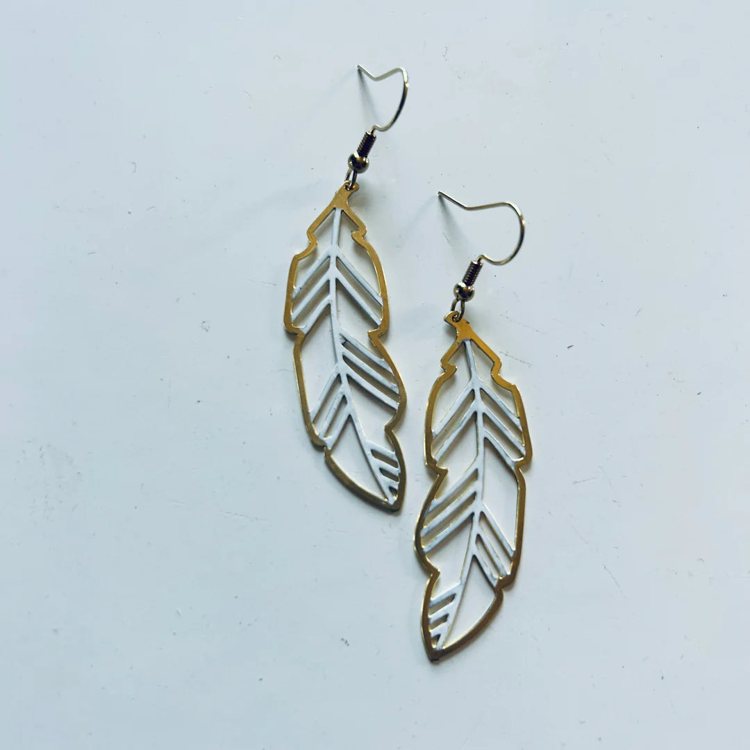 Dove Feather Earrings