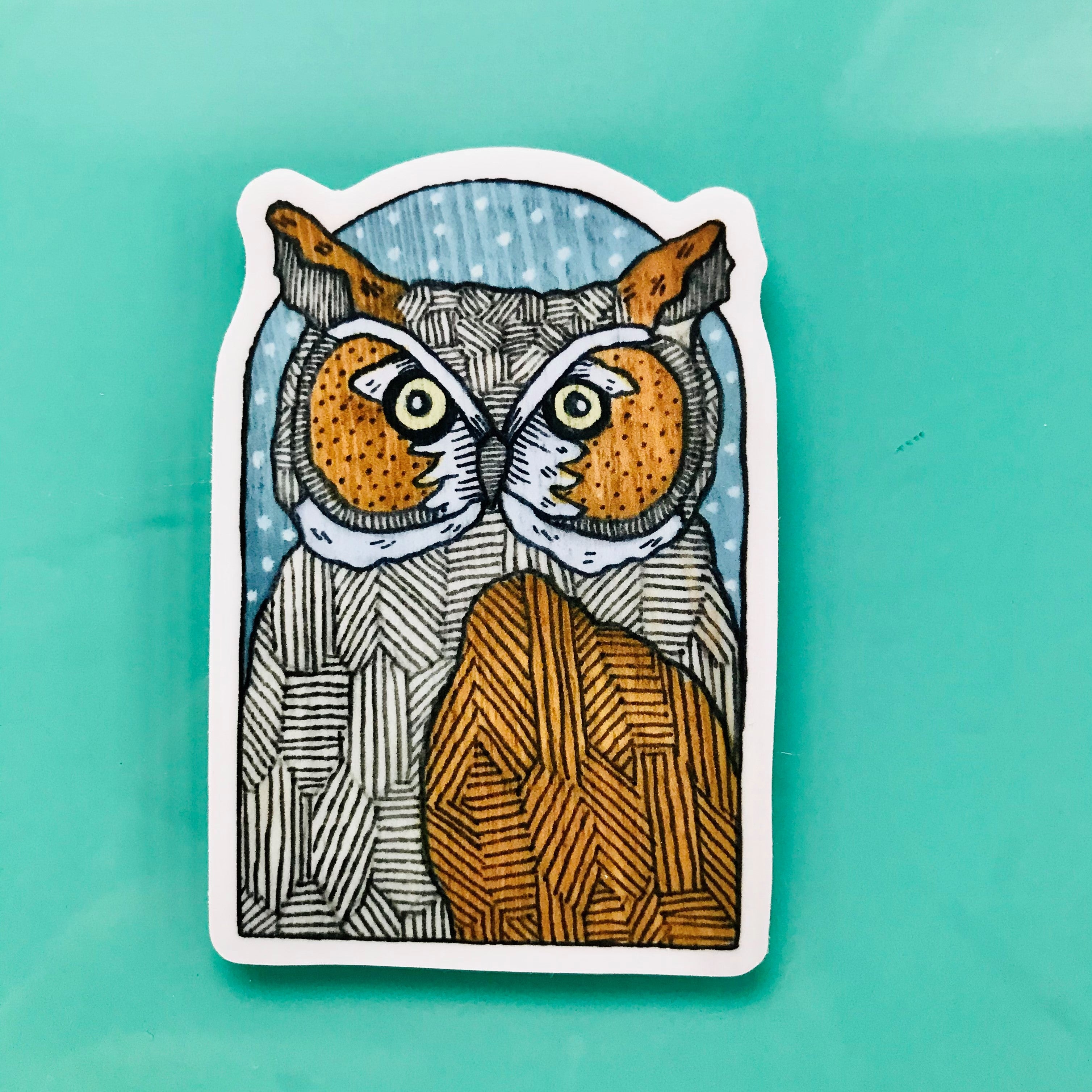 Owl Arch Vinyl Sticker