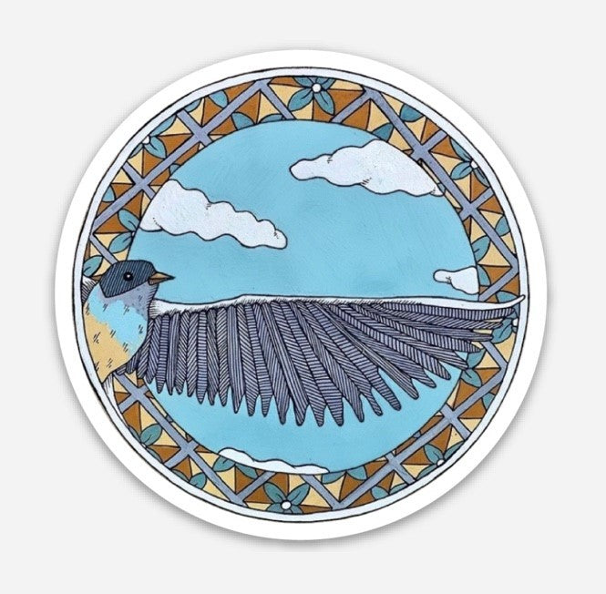 Bird In Flight Vinyl Sticker