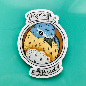 Mama Bluebird Vinyl Sticker