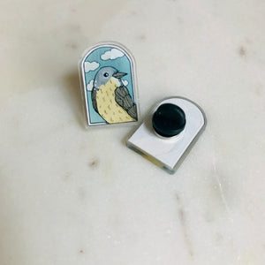 Warbler Acrylic Pin